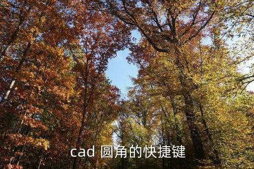  cad 圓角的快捷鍵