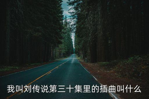 我叫劉傳說第三十集里的插曲叫什么
