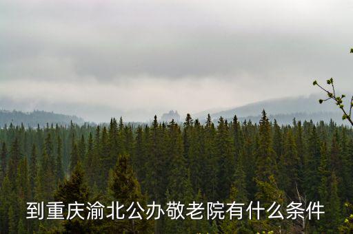 到重慶渝北公辦敬老院有什么條件