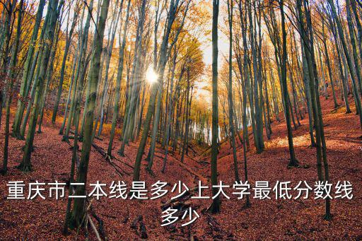 重慶市二本線是多少上大學最低分數線多少