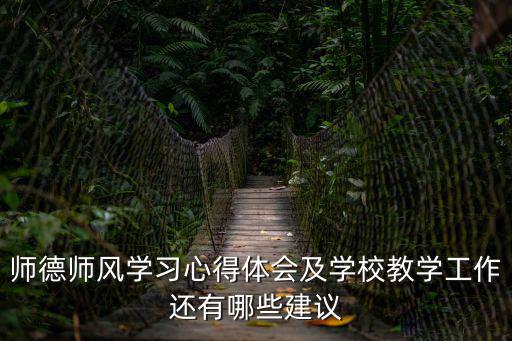 師德師風學習心得體會及學校教學工作還有哪些建議