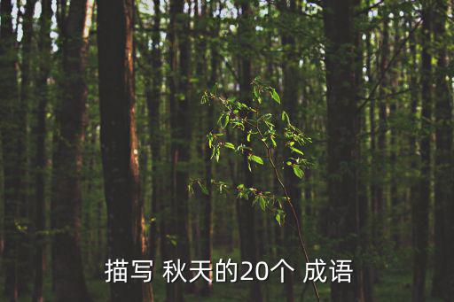 描寫秋天的成語,第二集:從一片落葉到一片樹葉的過程