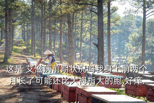 這是 艾滋病前期狀況嗎我身上前兩個月長了可能還比大拇指大的胞,好癢...