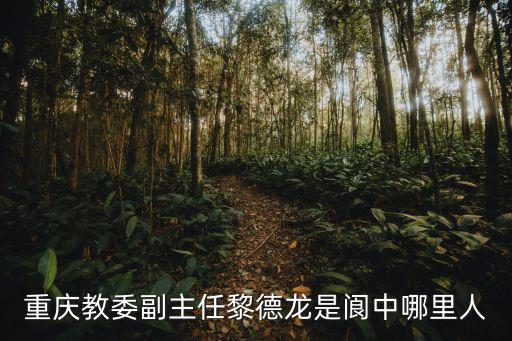 重慶教委副主任黎德龍是閬中哪里人