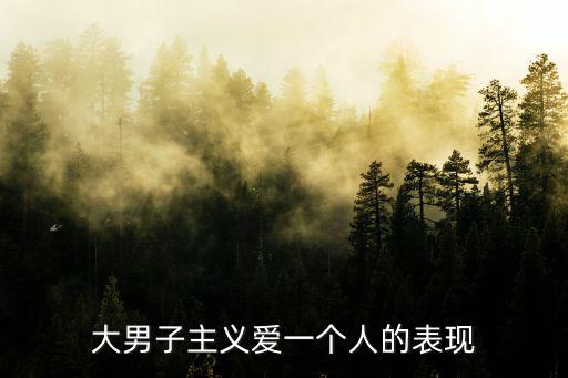 大男子主義愛一個人的表現
