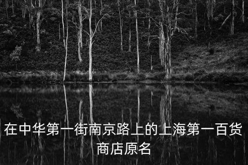 在中華第一街南京路上的上海第一百貨商店原名
