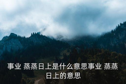 蒸蒸日上的意思,河流日下是反義詞還是正義詞?