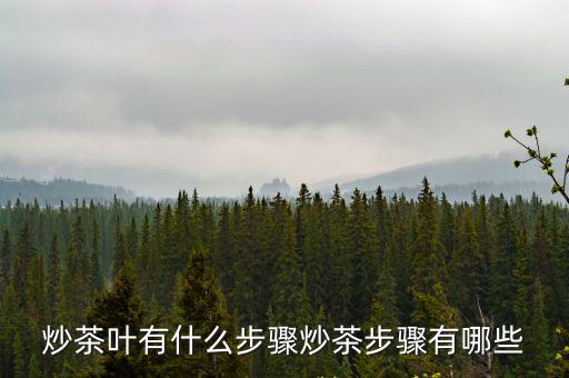 炒茶葉有什么步驟炒茶步驟有哪些
