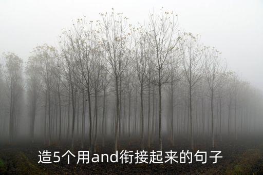 造5個用and銜接起來的句子