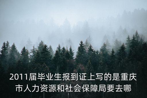 2011屆畢業(yè)生報(bào)到證上寫(xiě)的是重慶市人力資源和社會(huì)保障局要去哪