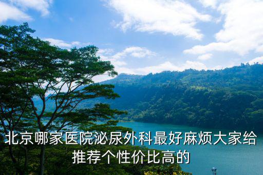 北京哪家醫院泌尿外科最好麻煩大家給推薦個性價比高的