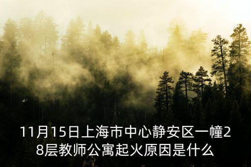 11月15日上海市中心靜安區一幢28層教師公寓起火原因是什么