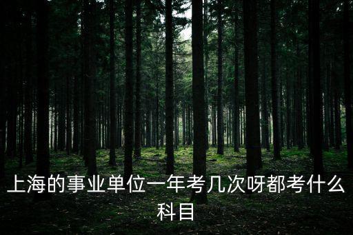 上海的事業單位一年考幾次呀都考什么科目