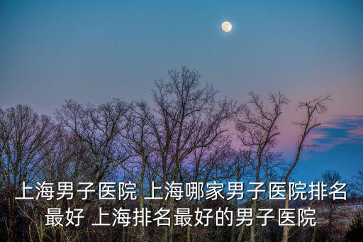上海男子醫(yī)院 上海哪家男子醫(yī)院排名最好 上海排名最好的男子醫(yī)院