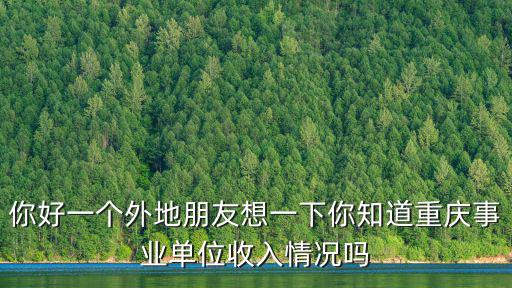 你好一個外地朋友想一下你知道重慶事業單位收入情況嗎