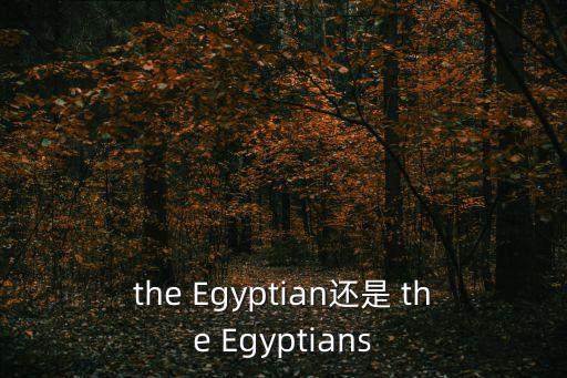 the Egyptian還是 the Egyptians