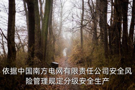 依據(jù)中國(guó)南方電網(wǎng)有限責(zé)任公司安全風(fēng)險(xiǎn)管理規(guī)定分級(jí)安全生產(chǎn)