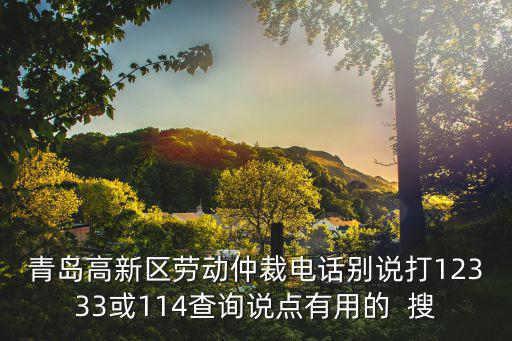 青島勞動仲裁電話投訴熱線，青島勞動局投訴電話號碼