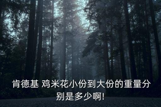 肯德基雞米花,美國肯德基雞米花每周四大優惠!