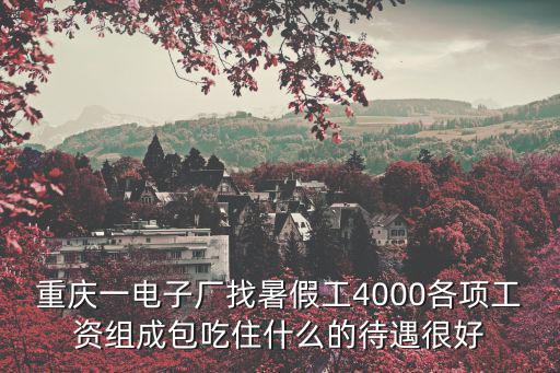 重慶一電子廠找暑假工4000各項工資組成包吃住什么的待遇很好