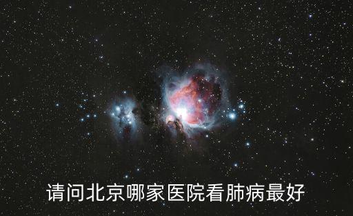 請問北京哪家醫(yī)院看肺病最好