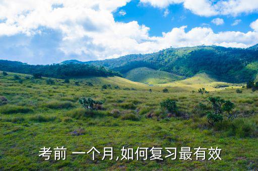  考前 一個月,如何復習最有效