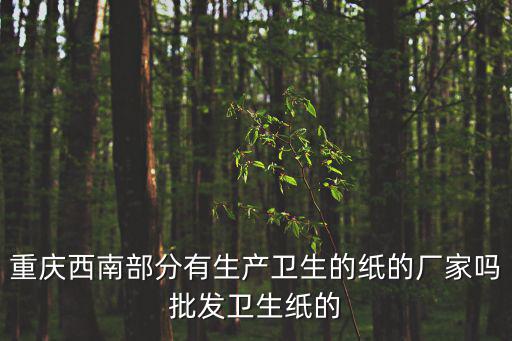重慶西南部分有生產衛生的紙的廠家嗎批發衛生紙的