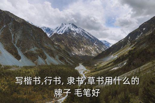 隸書用什么毛筆,什么樣的毛筆具備良好的書寫條件?