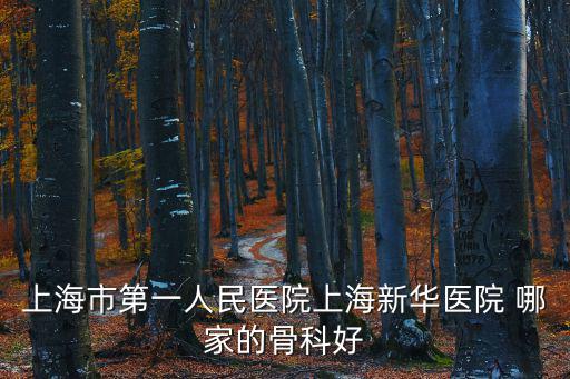 上海市第一人民醫院上海新華醫院 哪家的骨科好