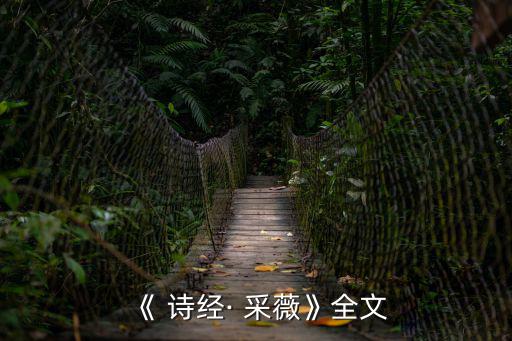 《 詩經· 采薇》全文