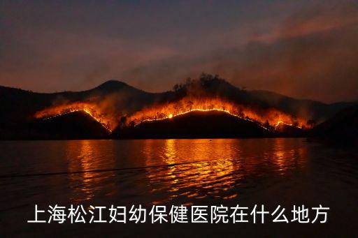上海松江婦幼保健醫(yī)院在什么地方