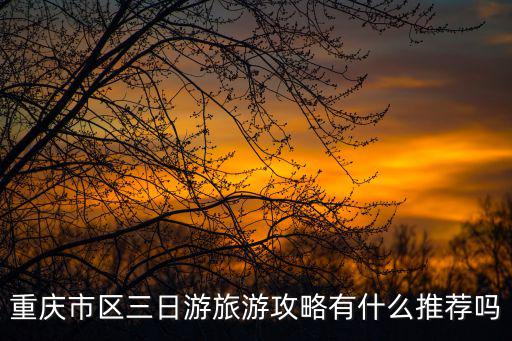 重慶市區三日游旅游攻略有什么推薦嗎