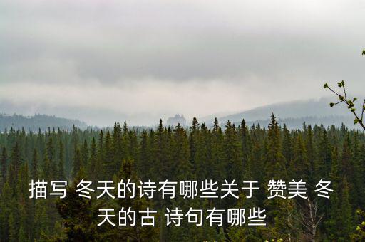 贊美冬天的詩句,北風卷白草斷，八月雪橫韃靼山