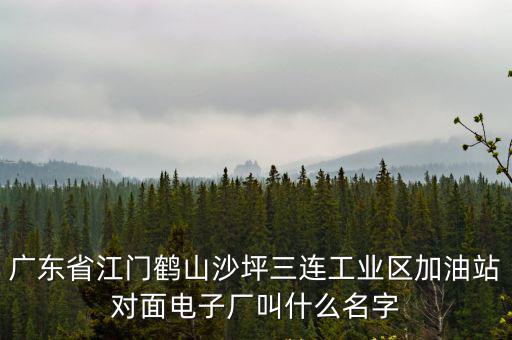 廣東省江門鶴山沙坪三連工業區加油站對面電子廠叫什么名字