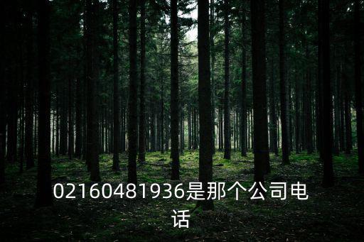 02160481936是那個公司電話