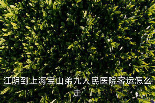 江陰到上海寶山弟九人民醫(yī)院客運怎么走