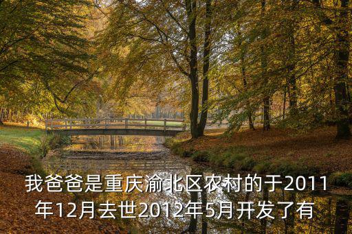 我爸爸是重慶渝北區農村的于2011年12月去世2012年5月開發了有