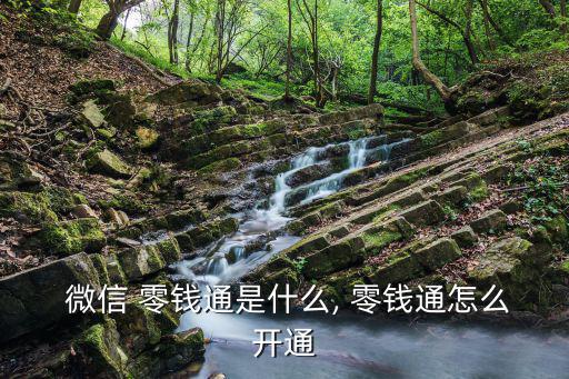  微信 零錢通是什么, 零錢通怎么開通