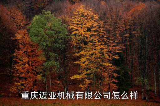 重慶邁亞機(jī)械有限公司怎么樣