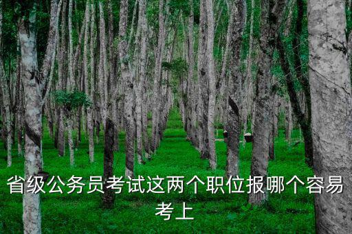 省級公務員考試這兩個職位報哪個容易考上