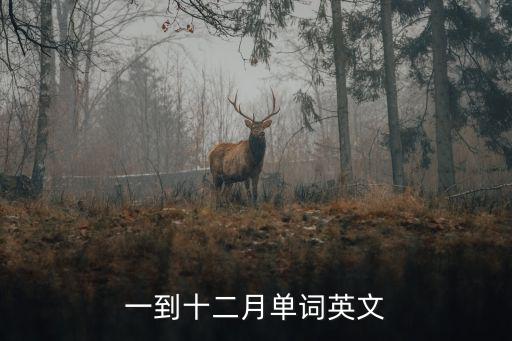 一到十二月單詞英文