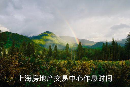 上海房地產交易中心作息時間