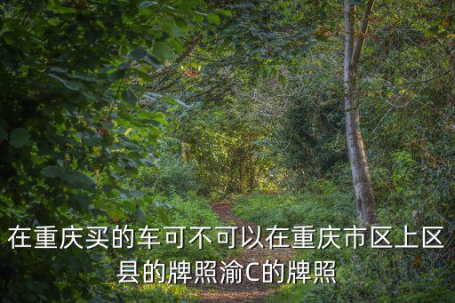 重慶市汽車上牌新規，在重慶買車能否在上海上戶規定