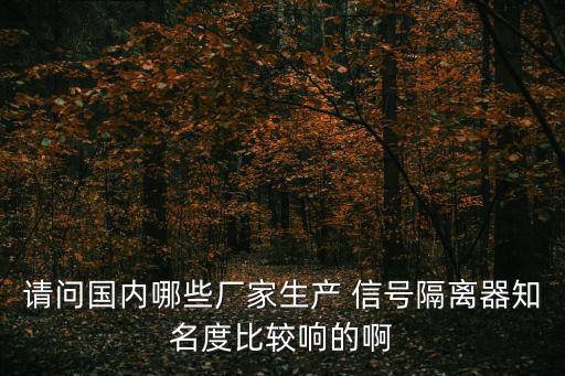 請(qǐng)問(wèn)國(guó)內(nèi)哪些廠家生產(chǎn) 信號(hào)隔離器知名度比較響的啊