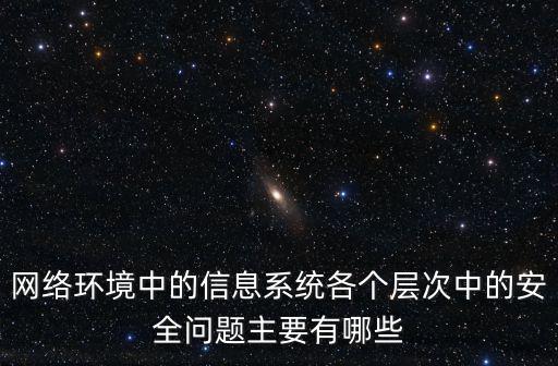 網絡環境中的信息系統各個層次中的安全問題主要有哪些