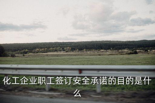 安全承諾，化工企業(yè)職工簽訂安全承諾的目的是什么