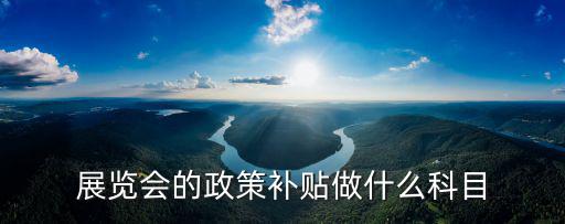 展覽會的政策補貼做什么科目
