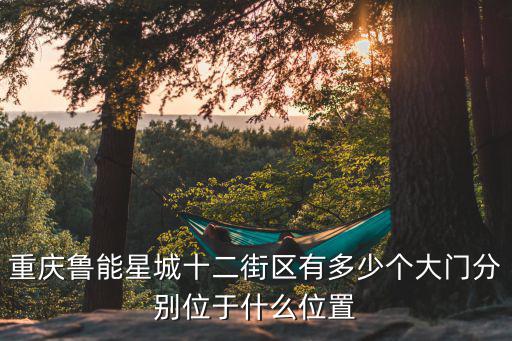 重慶魯能星城十二街區有多少個大門分別位于什么位置