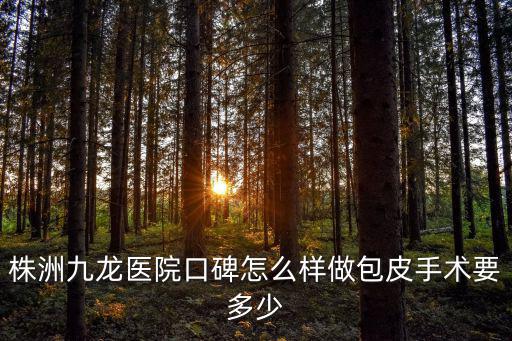 株洲九龍醫院口碑怎么樣做包皮手術要多少