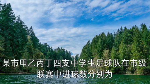 重慶市校園足球初中乙組，某市甲乙丙丁四支中學生足球隊在市級聯賽中進球數分別為
